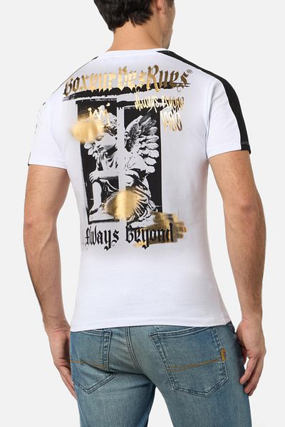 Boxeur Des Rues Βανδαλισμός Λευκό και Χρυσό T-Shirt Λευκό-Χρυσό