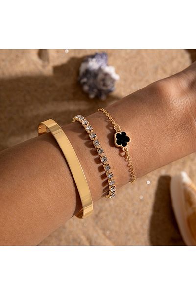 Ayzen Clover Bracelet Set 3 Pieces