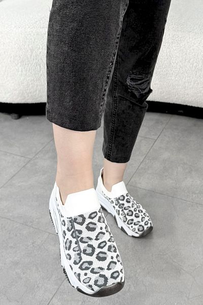Mamito Ayakkabı DNR 515 Pantofi sport tricotaj cu model leopard