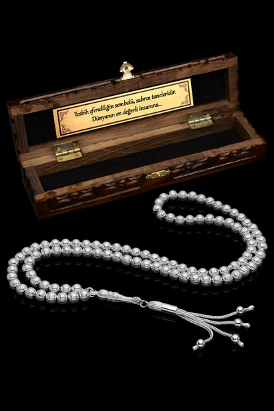 OTTOTESBİH Sertifikalı 99luk Gümüş Tespih 6mm 50Gr Küre Kesim, Namaz Tesbihi