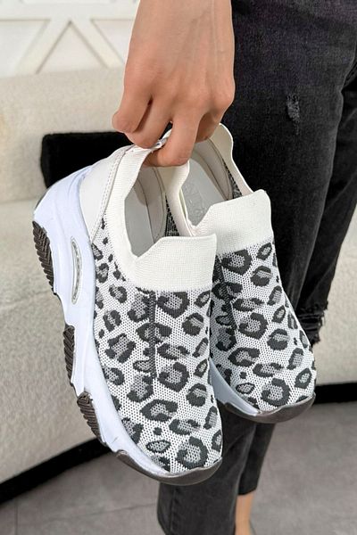 Mamito Ayakkabı DNR 515 Pantofi sport tricotaj cu model leopard