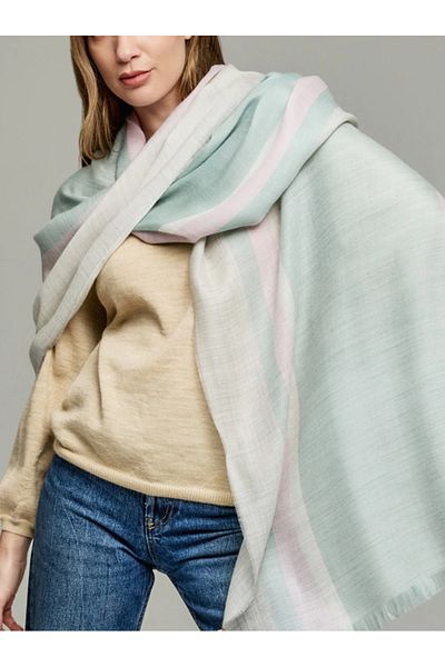 KUNA Lumalay Kuna multicolor green/cream scarf