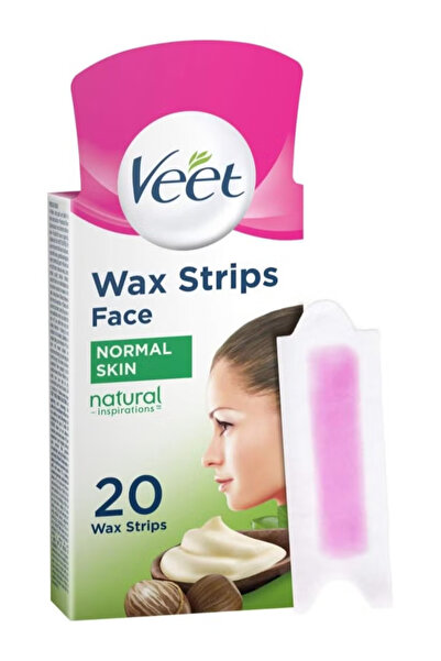 Veet شرائح شمع باردة طبيعية للبشرة العادية، 10 شرائح مزدوجة الجوانب، عبوة من ...