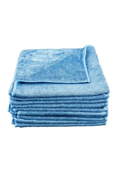 LYOBEST 5x Universal Microfiber Cloths, scratch-free and streak-free cleaning, Multi-surface, 40x40cm, Blue