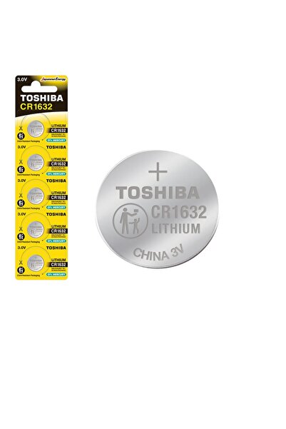 Toshiba Set de 5 baterii litiu 3V CR1632, tip monedă, Toshiba 10811, în blister