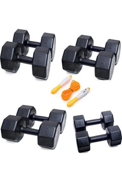 Besinistanbul Ps Spor 4 Set Dambıl Sayaçlı Atlama Ipi = 3 kg 2 Ad 6 kg 2 Ad 8...