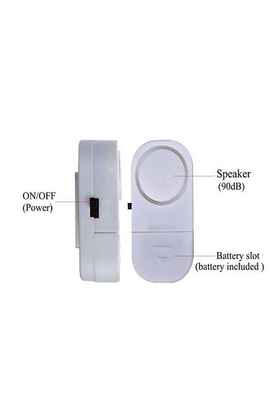 OEM Door or window opening alarm RL-9805, with magnetic sensor, white
