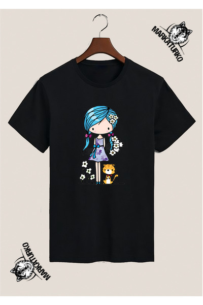 MarkaTurko Cute Girl Special Design Printed Tshirt 8109-09
