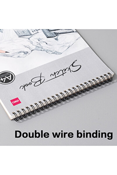 Deli EC402 Sketch Book A4 40 Sheets 160gsm – ideal for watercolor & heavy sketching