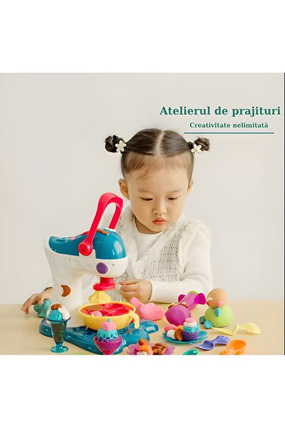 Fabra.ro Set Plastilina Fabra®, atelier de prajituri cu instrumente de modelare, + 3 ani, 18x21.5x26cm