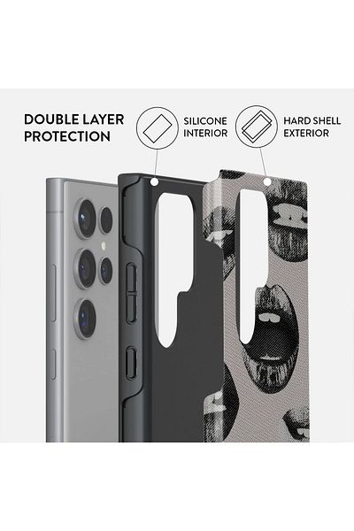 BURGA Phone Case Compatible Samsung Galaxy S24 Ultra Hybrid 2 Layer Silicone Protective Scratch Resistant