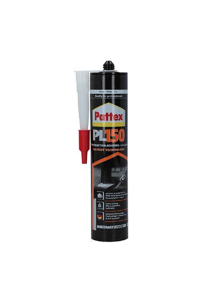 Pattex PL150 Solvent Technology Construction Adhesive for Interior and Exterior Fix Beige 380g