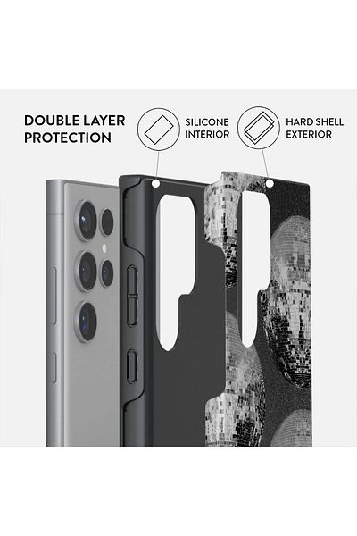 BURGA Phone Case Compatible Samsung Galaxy S24 Ultra Hybrid 2 Layer Silicone Protective Scratch Resistant