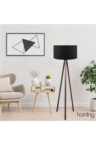 Desire Floor Lamp (Chandelier) Three wooden legs