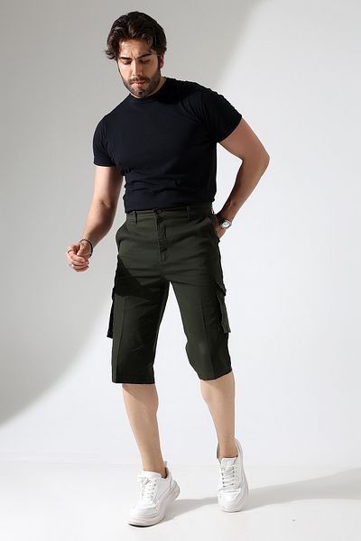 sports here Λινό εποχιακό παντελόνι Capri Cargo Pocket