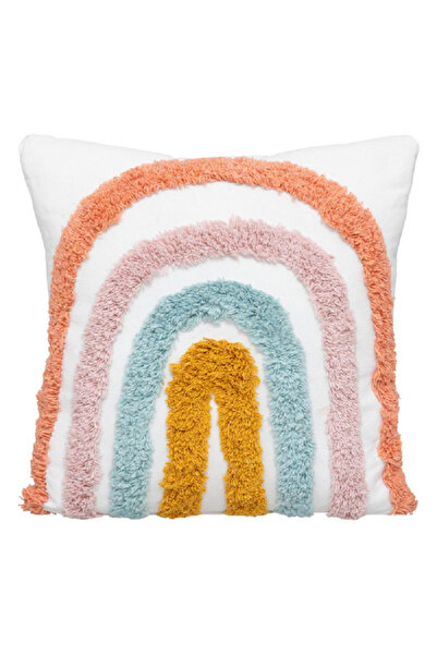 Atmosphera وسادة أطفال مربعة الشكل بألوان قوس قزح من آرك إن سييل، متعددة الأل...