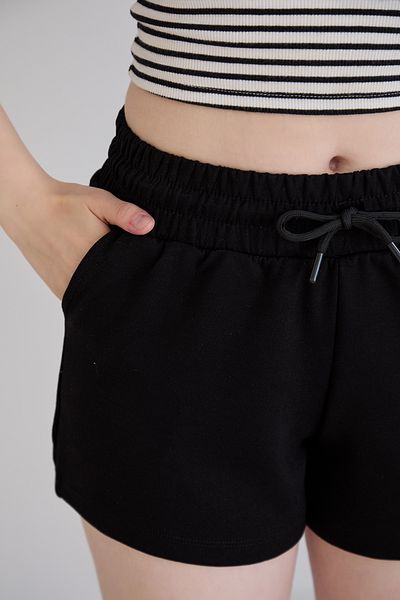 Dream Style Pantaloni scurți de damă din țesătură modală, cu textura moale, elastică, cu șireturi, cu buzunare duble