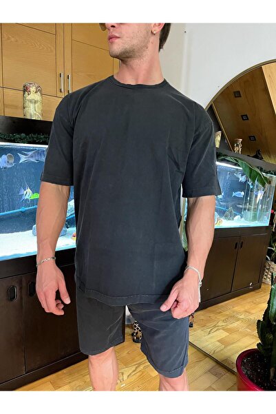 Pubblica بدلة علوية سفلية سوداء من القطن للرجال