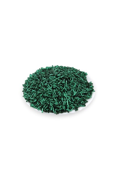 Serhat Aksesuar ve El İşçilik خرز أنبوبي أخضر ملتوي 6x2 ملم 100 جرام