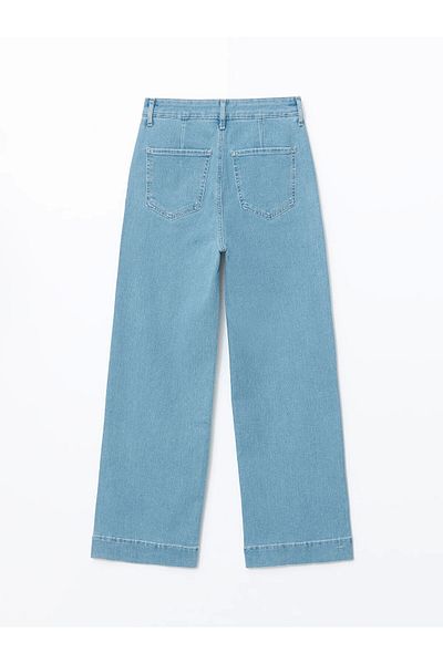 LC Waikiki Lcw Jeans Indigo Wideleg Women's Jean Trousers