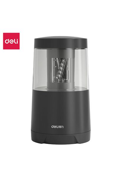 Deli VA5 Electric Rotary Pencil Sharpener – ideal for school, home & studio use (Black)