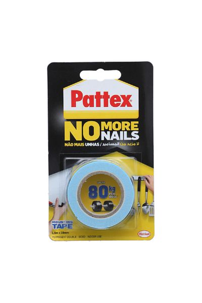 Pattex No More Nails Permanent Double-Sided Mounting Tape Blue 1.5m x 19mm