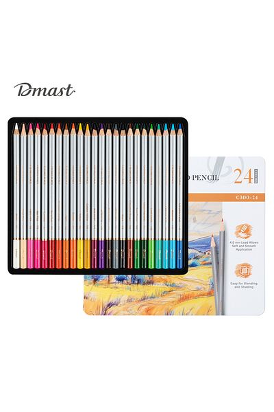 Deli EC300-24 Colored Pencil Set 24 Colors – Ideal for Drawing, Coloring & Sketching