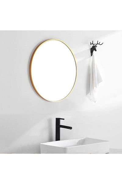 DEC4 90*90 cm shatterproof circular mirror with multiple frame colors