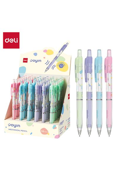 Deli EU600-05 Mechanical Pencil 0.5mm Blue, Light Blue, Pink – ideal for school & daily writing