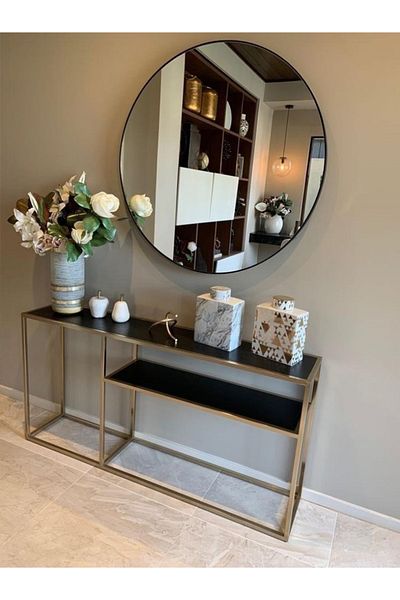 DEC4 90*90 cm shatterproof circular mirror with multiple frame colors