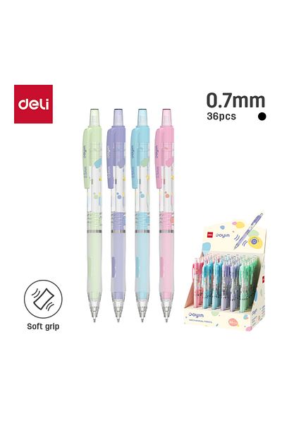 Deli EU600-07 Mechanical Pencil 0.7mm 36pcs–ideal for school & daily writing