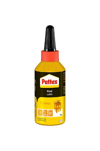 Pattex D2 Express Long-Lasting Quick-Drying Wood Glue White 75g