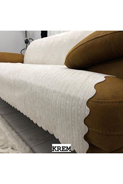 Genel Markalar Bambu Çizgili Süngerli Kadife Kaymaz Çekyat Koltuk Örtüsü 170 X 210