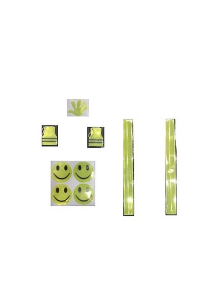Vedes Set reflectorizat, 9 stikere auto, galben neon