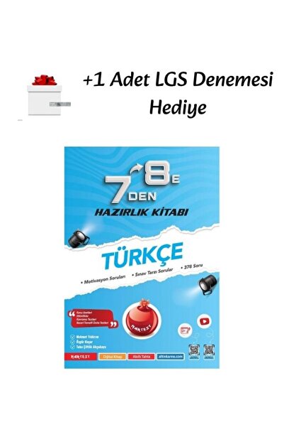 Nartest Yayınları Nartest 7 den 8 e Türkçe Hazırlık Kitabı + 1 LGS Denemesi