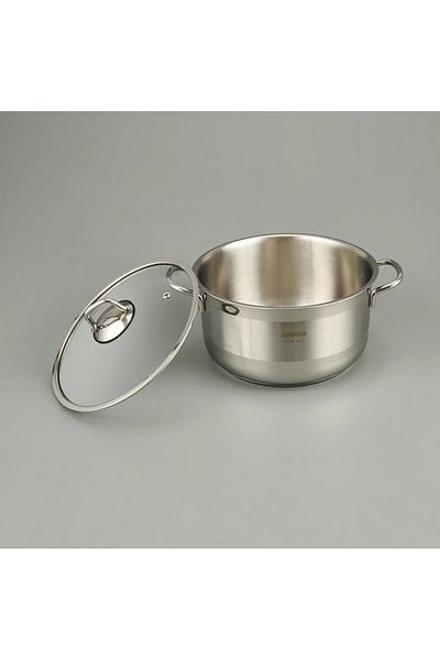 Mask Ambo Ss Stainless Steel Deep Pot - Inox - 22 cm X 11 cm - 4.1 Liters