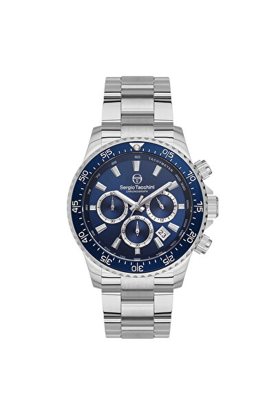 Sergio Tacchini St.1.10376.3 Çelik Kordon Fonksiyonlar Aktif Metalik Erkek Ko...