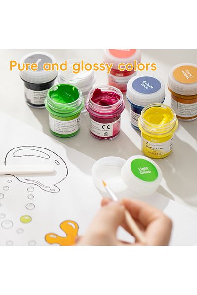 Deli EC22-6 Watercolor Paint Set 15ml×6 – ideal for school art and creative projects