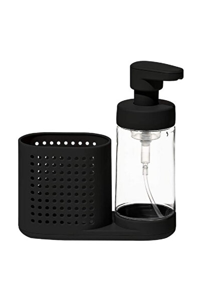 Madesmart منظم مضخة الصابون الرغوي البلاستيكي عالي الجودة باللونين الأسود والشفاف 296 مل