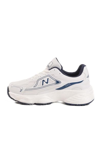 WALKWAY 182 g Unisex White-Navy Blue Lightweight Flexible Sports Shoes