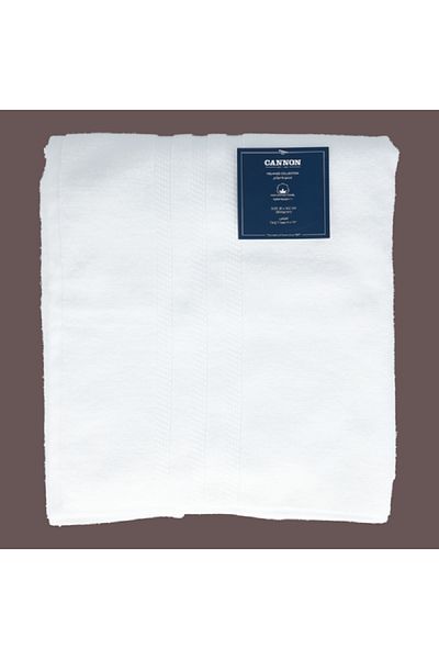 Cannon Melange Collection Cotton Bath Towel White 81 x 163cm