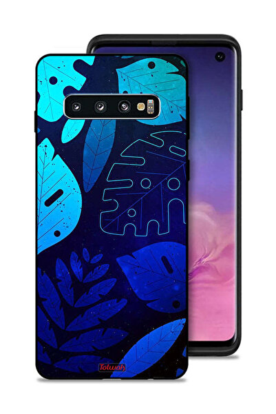 Tolwak غطاء حماية لهاتف سامسونج جالكسي S10 بنقشة أوراق الشجر