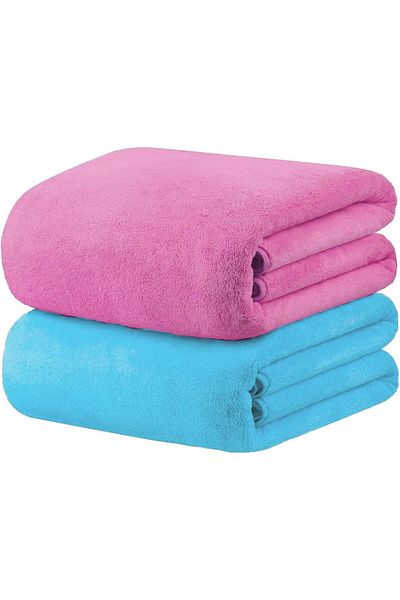 Fabienne 2-Piece Microfiber Bath Towel 70*140cm, Soft, Durable, Super Absorbent
