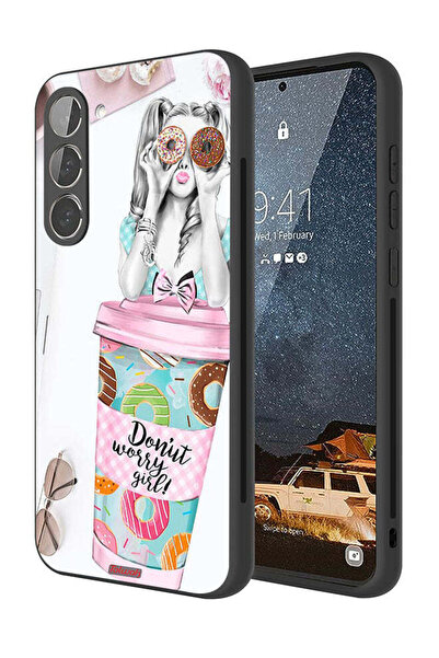 Tolwak غطاء حماية لهاتف سامسونج جالاكسي S23 بلس 5G - فتاة دونات ووري