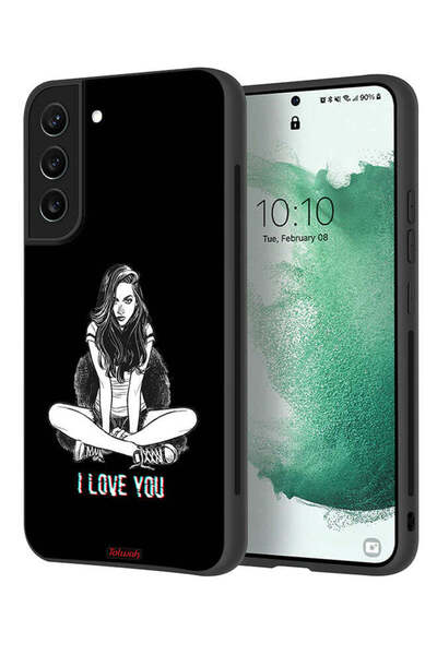 Tolwak غطاء حماية لهاتف سامسونج جالكسي S22 5G برسومات "أحبك"