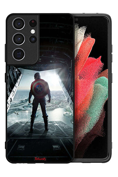 Tolwak Samsung Galaxy S21 Ultra 5G Protective Case Cover Portrait Display Captain America
