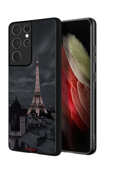 Tolwak Samsung Galaxy S21 Ultra 5G Protective Case Cover Eiffel Tower In Night