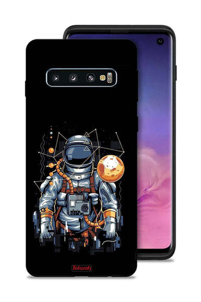 Tolwak غطاء حماية لهاتف Samsung Galaxy S10 بتصميم رائد فضاء تجريدي