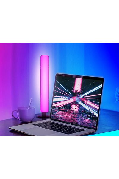 bzstore Set of 2 Desk Lamps RGB Colorful, 28 LED, 5V, Remote Control 24 Keys, USB Cable, Black 25.5x4x3.5cm
