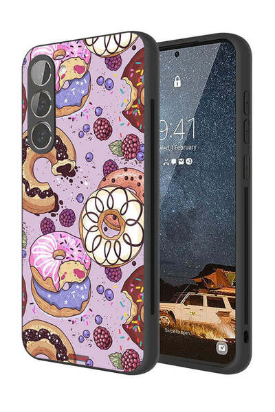 Tolwak غطاء حماية لهاتف سامسونج جالاكسي S23 5G برسومات دونات فنية